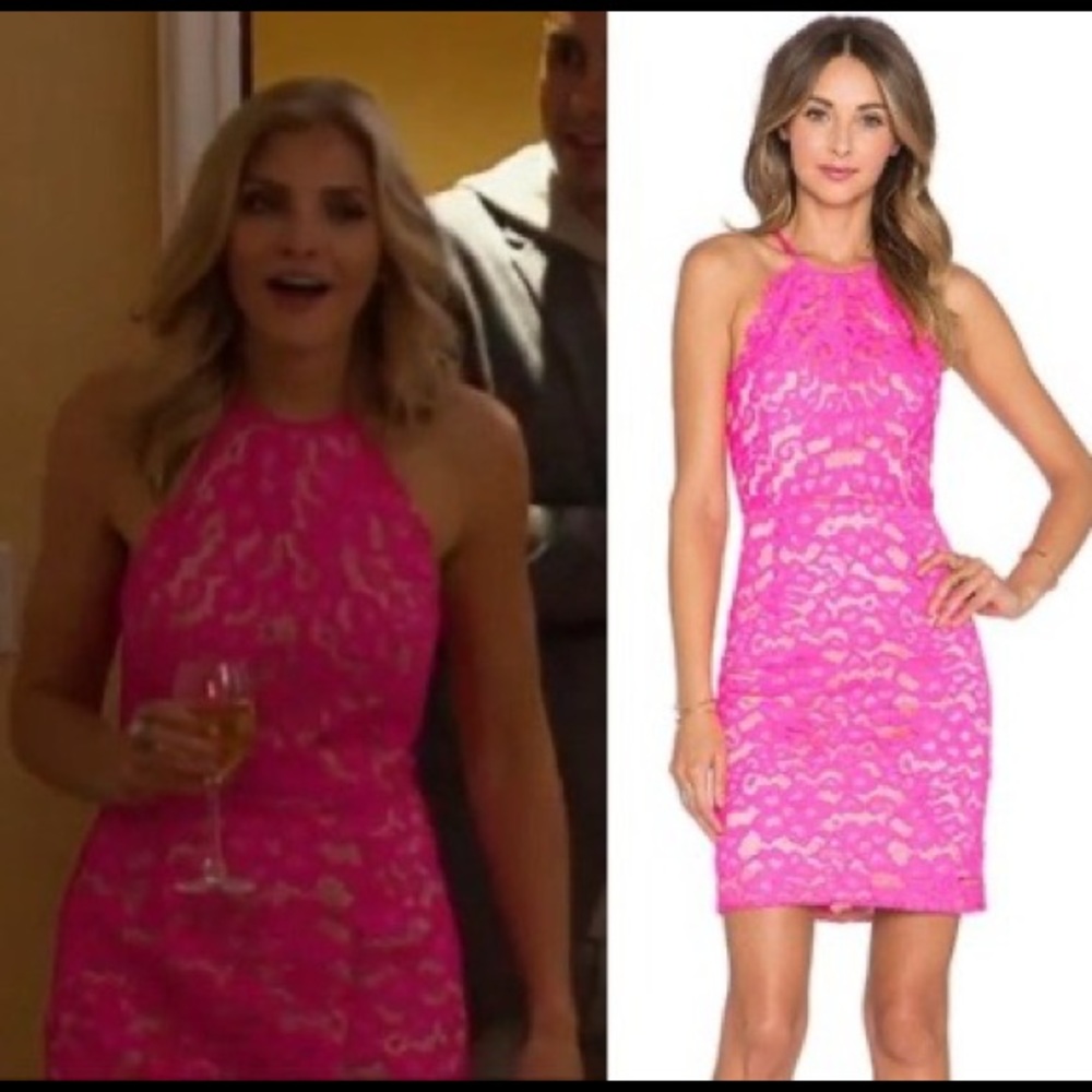 Trina Turk pink lace dress *seen on The Bachelor*